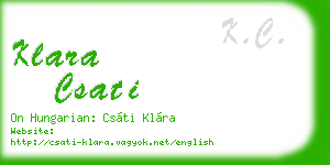 klara csati business card